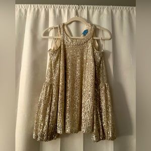 Silver sequin top